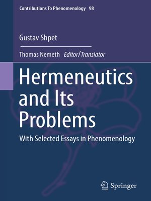 cover image of Hermeneutics and Its Problems